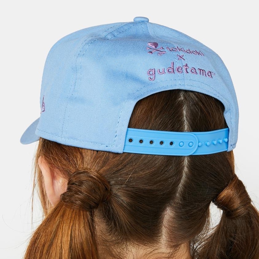 NWT Tokidoki x Gudetama: Light Blue Gudetamacaron Embroidered SnapBack Hat - Picture 3 of 5